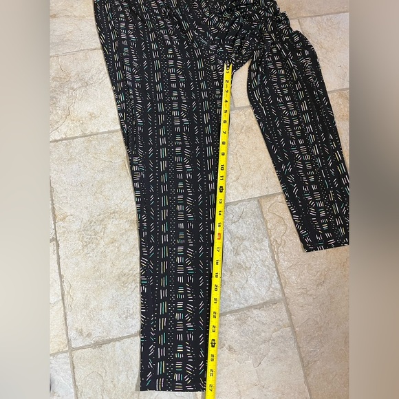 BCBG Generation Women’s Black 80s 90s Y2K Geometric Abstract Pull On Pants Sz S - Picture 8 of 8